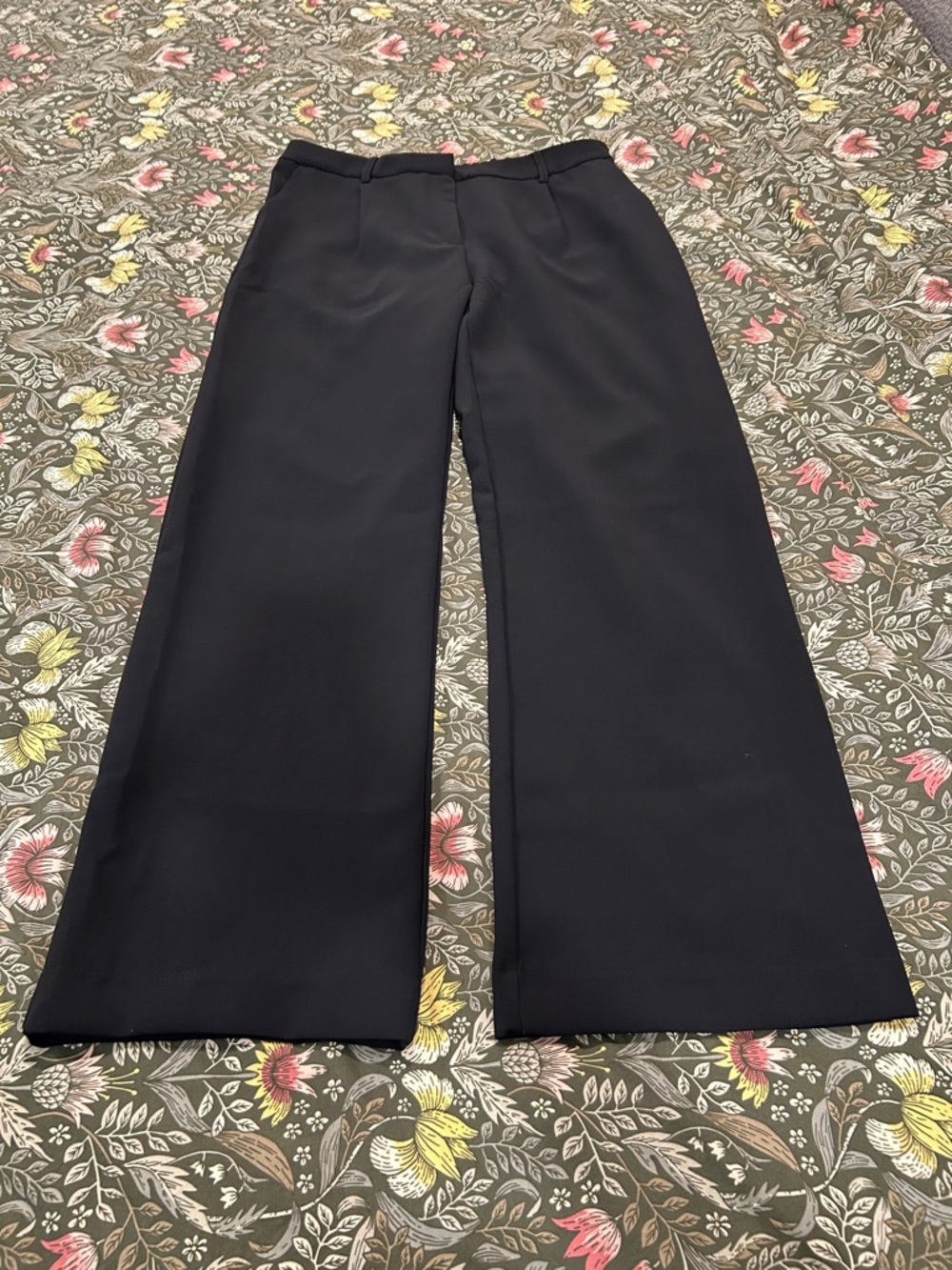 DKNY Black Wide Leg Dress Pants